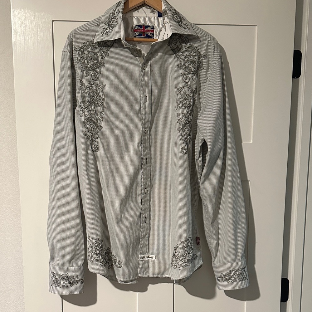 🔥'English Laundry' Embroidered Button-Up Shirt